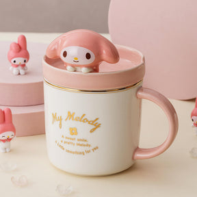 Mug with Lid - Sanrio Characters Head 320ml