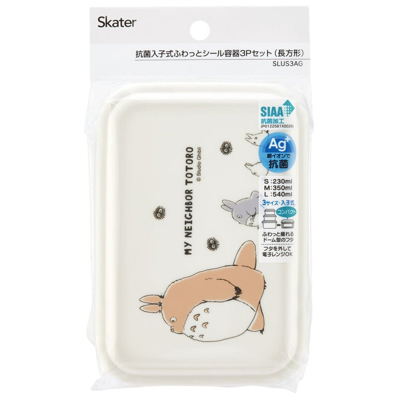 Food Container - My Neighbor Totoro 3in1 Rectangle (Japan Edition)