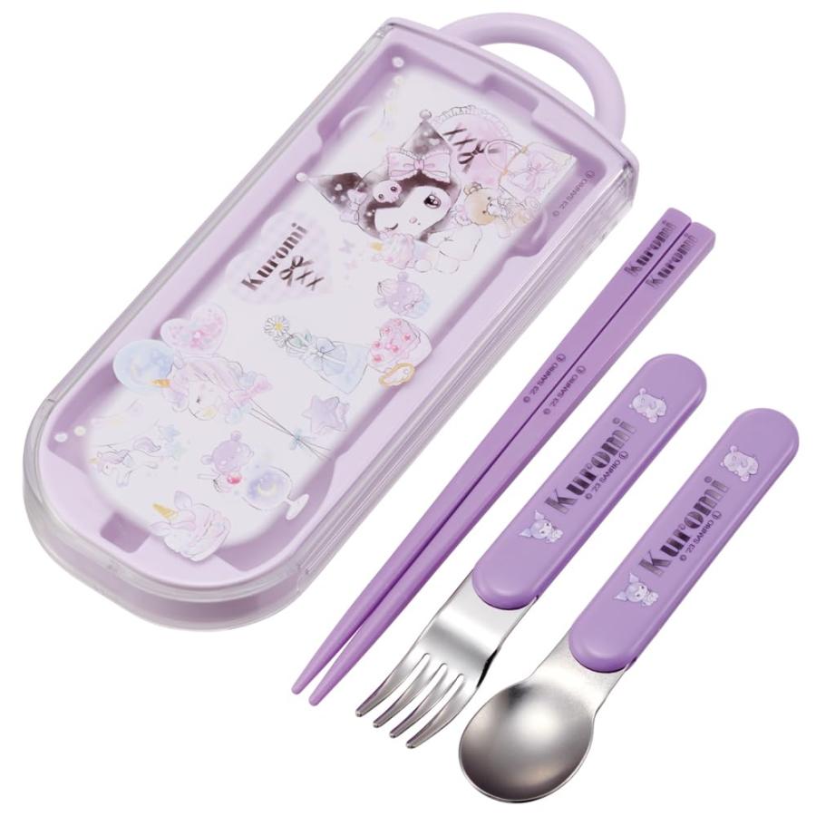 Cutlery Trio Set - Sanrio Kuromi Purple (Japan Edition)
