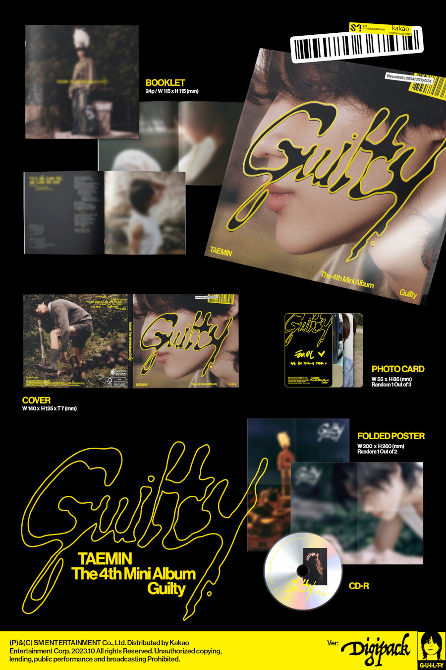 SHINee: Taemin Mini Album Vol. 4 - Guilty (Digipack Version)