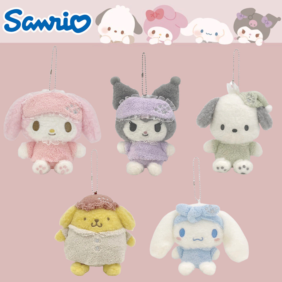 Hanging Plush - Sanrio Characters Towel Dress (Japan Edition)