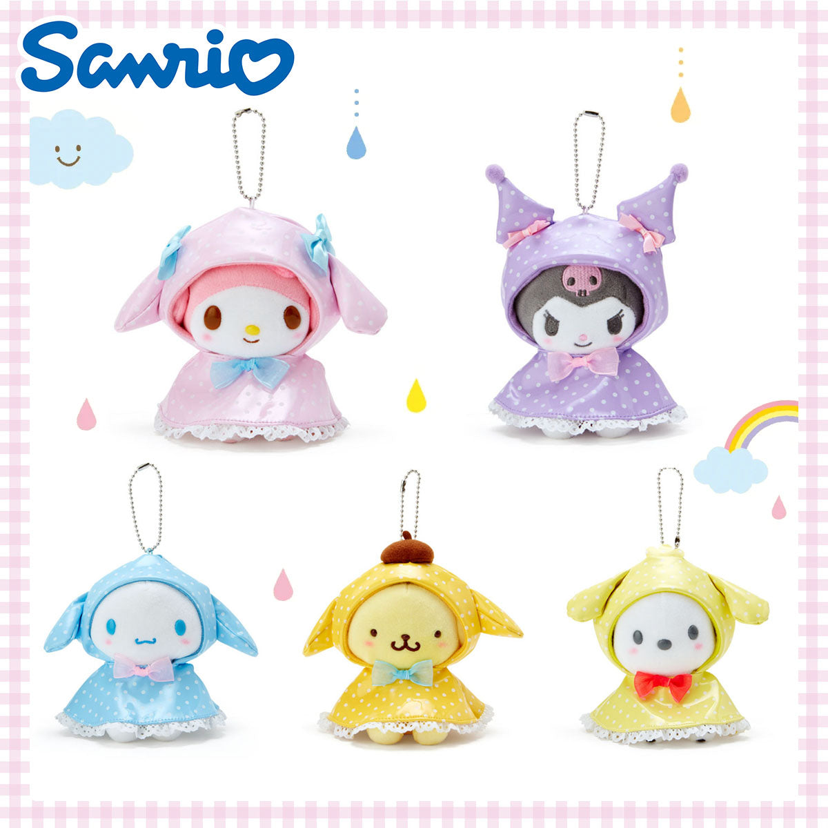 Hanging Plush - Sanrio Characters with Raincoat (Japan Edition)