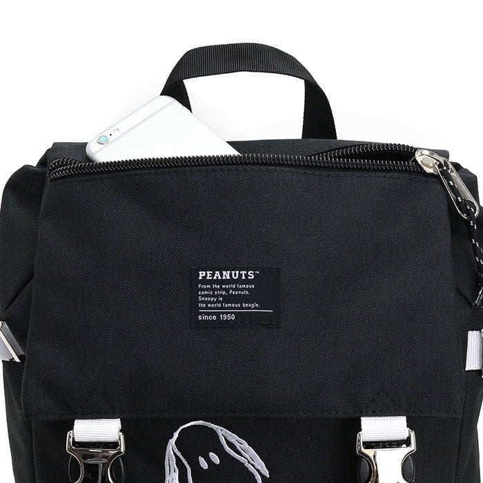 Backpack - Peanuts Snoopy Rucksack Flap Black (Japan Edition)