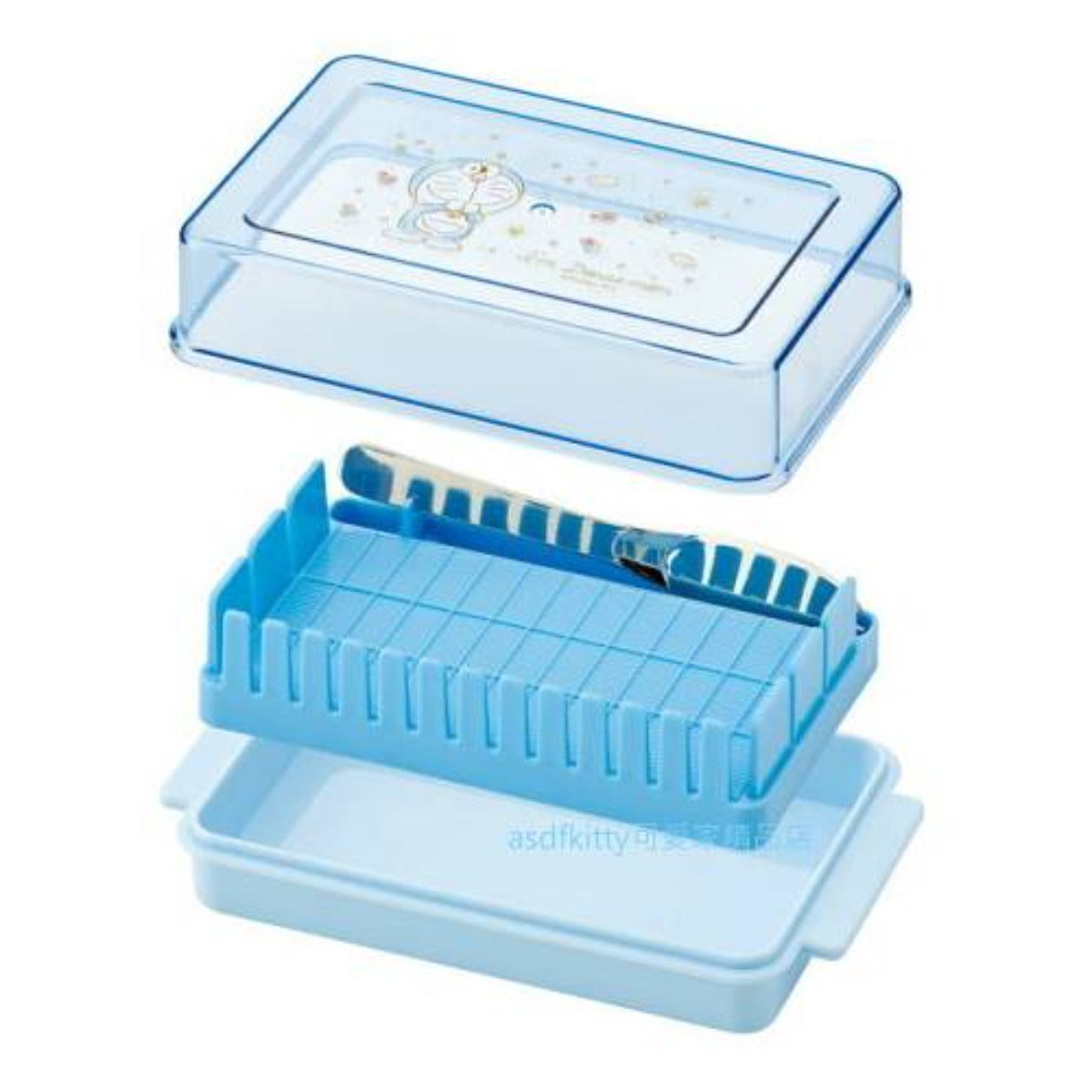 Butter Case - Doraemon Glitter Pastel with Cutting Guide (Japan Edition)
