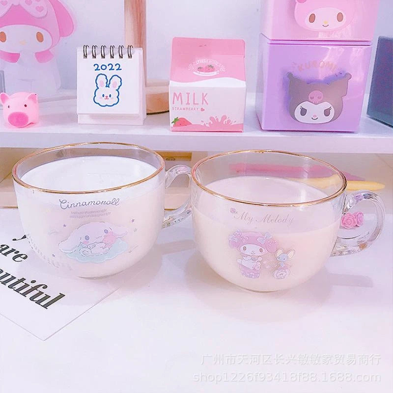 Glass Cup - Sanrio Character Gold Edge