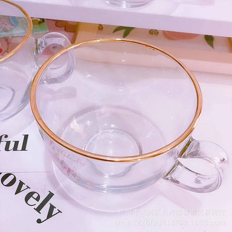 Glass Cup - Sanrio Character Gold Edge