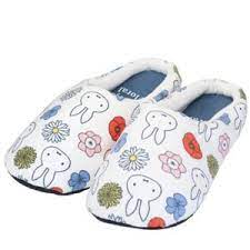 Room Shoes - Miffy Floral Black (Japan Edition)