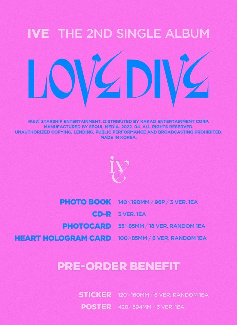 IVE Single Album Vol. 2 - LOVE DIVE