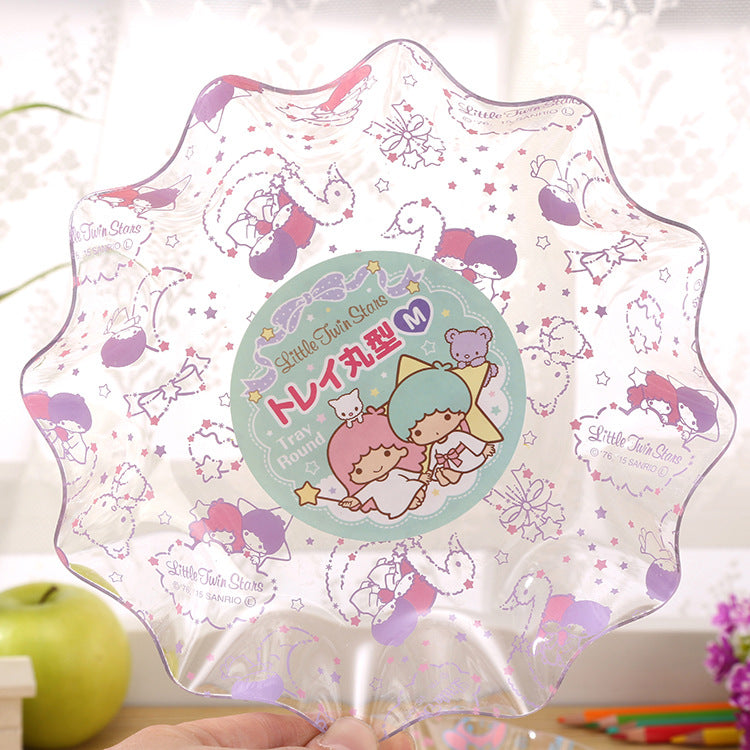 Crystal Round Tray - Sanrio Character 14cm