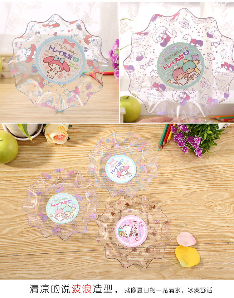 Crystal Round Tray - Sanrio Character 14cm