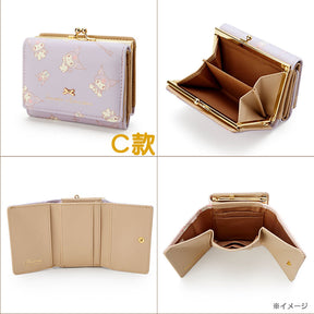 3-Fold Wallet - Sanrio Characters Gold Bow