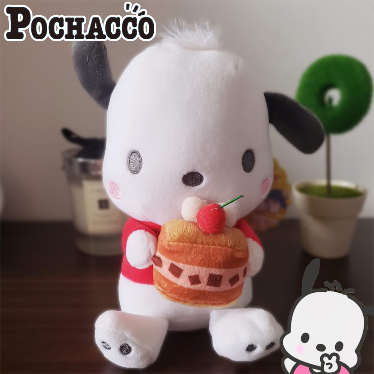 Plush - Sanrio Pochacco With Cake 20cm