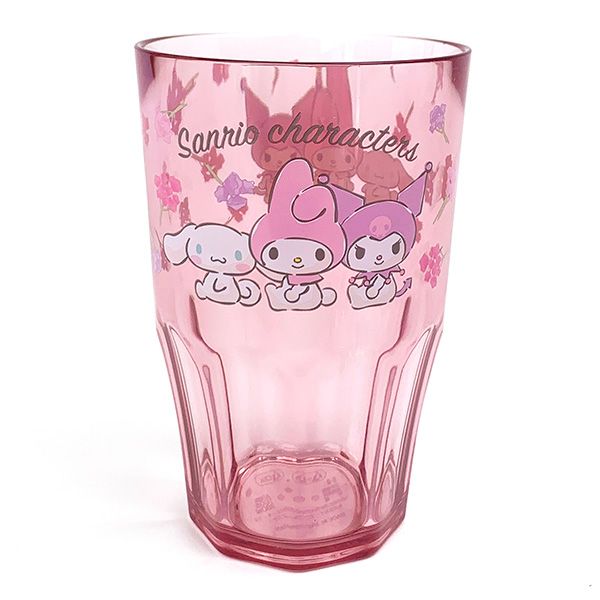 Tall Cup Sanrio Characters Acrylic Clear 380ml (Japan Edition)
