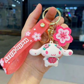Key Holder with Strap -Sanrio Character Sakura Style