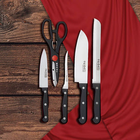 Knife Set with Scissors 5in1 set
