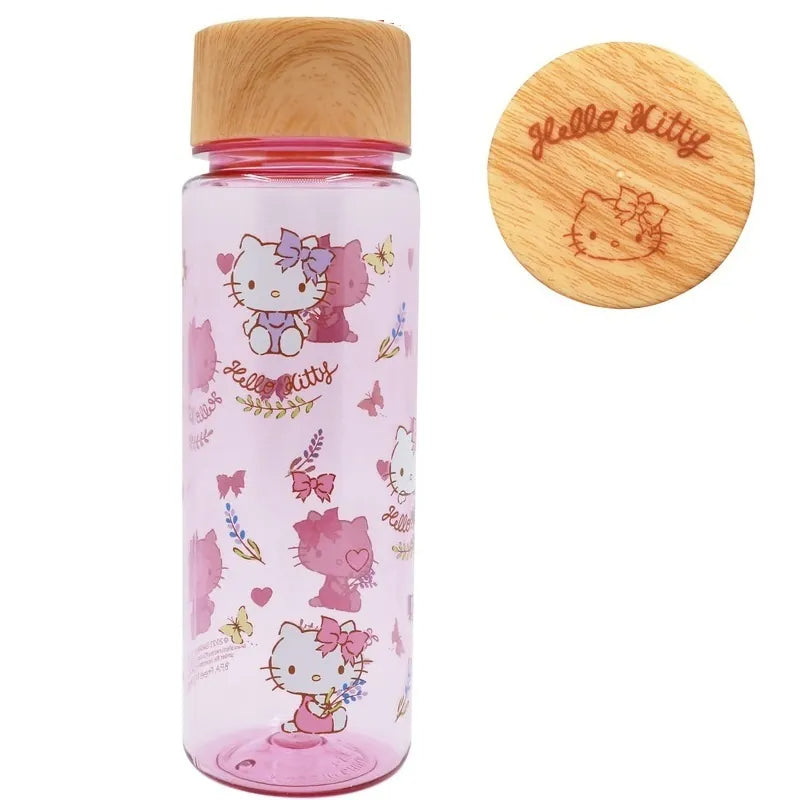 Travel Bottle - Sanrio Characters with Wood Cap 450ml (Hong Kong Edition)