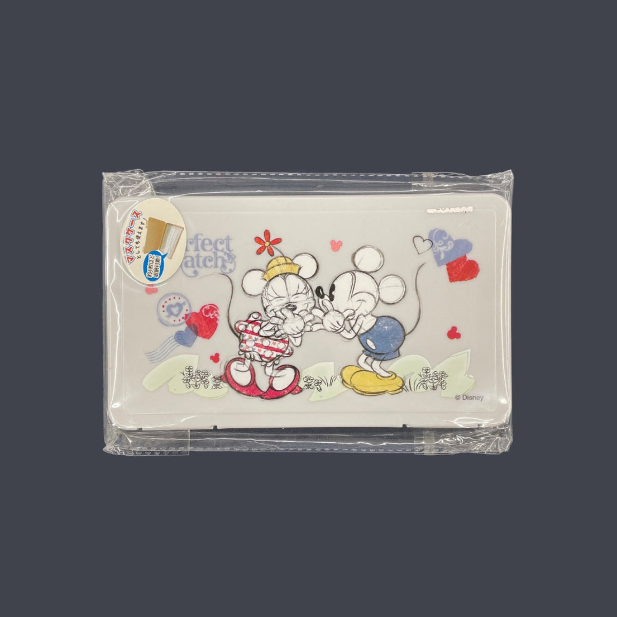 Mask Case - Mickey Mouse & Minnie Mouse Grey