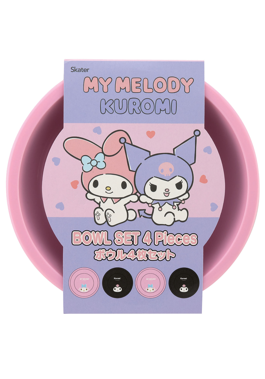 Bowl - Sanrio My Melody & Kuromi 4pcs Set