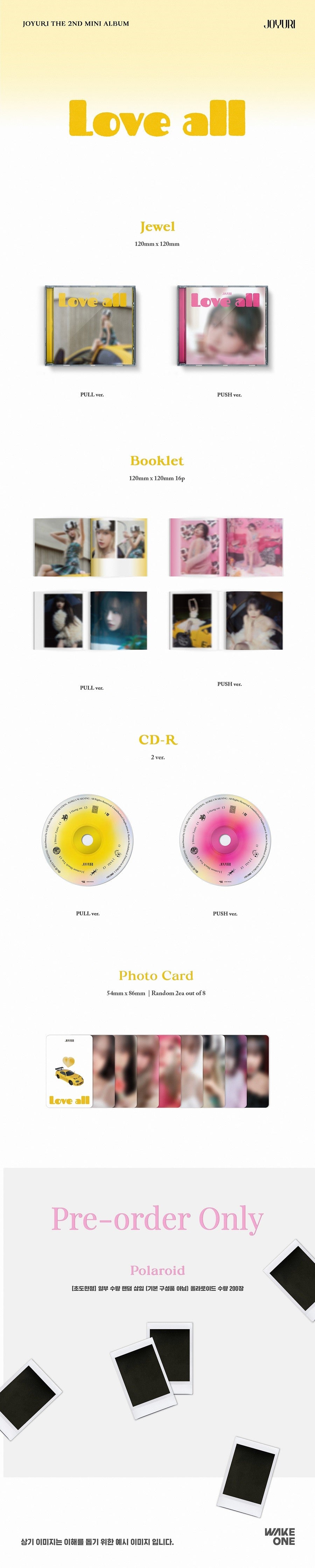 Jo Yuri Mini Album Vol. 2 - Love All (Jewel Version) (Random Version)
