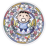 Plate - 7-11 Sanrio Twin Stars /Minna No Tabo Stained Glass