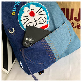 Backpack - Doraemon Denim with Bread Pouch