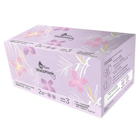 Mask - WatsMask Purple Flowers 2 Colours Level-3 (30 Packs) (Hong Kong Edition)