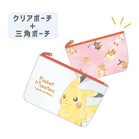 Pouch Set Japan Pokemon Pink Large and Small