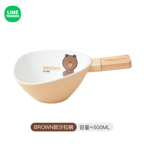 Bowl - Line Friends with Wooden Handle