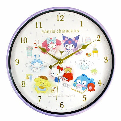 Wall Clock - Sanrio All (Green/Purple) (Japan Edition)
