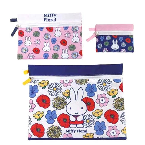 Pouch Set - Miffy Floral 3in1 (Japan Edition)
