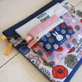 Pouch Set - Miffy Floral 3in1 (Japan Edition)