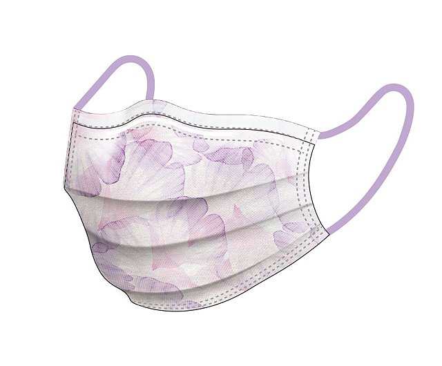 Masklab Lilac Petals Adult 3-ply Surgical Mask