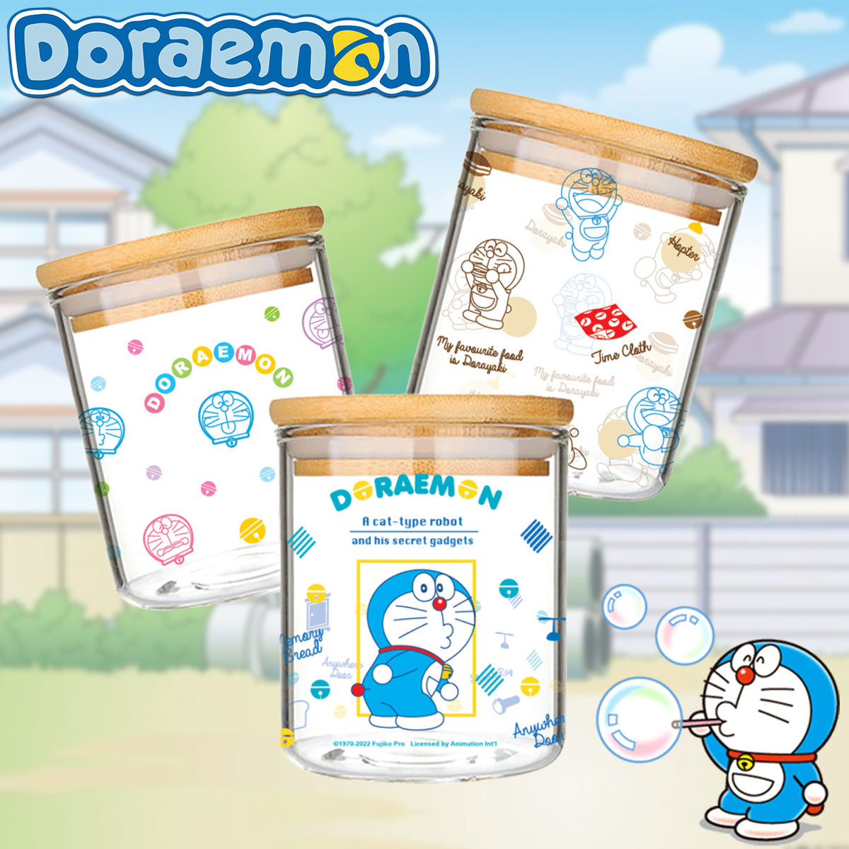 Canister Glass Jar -  Doraemon 7-11 (Hong Kong Edition)