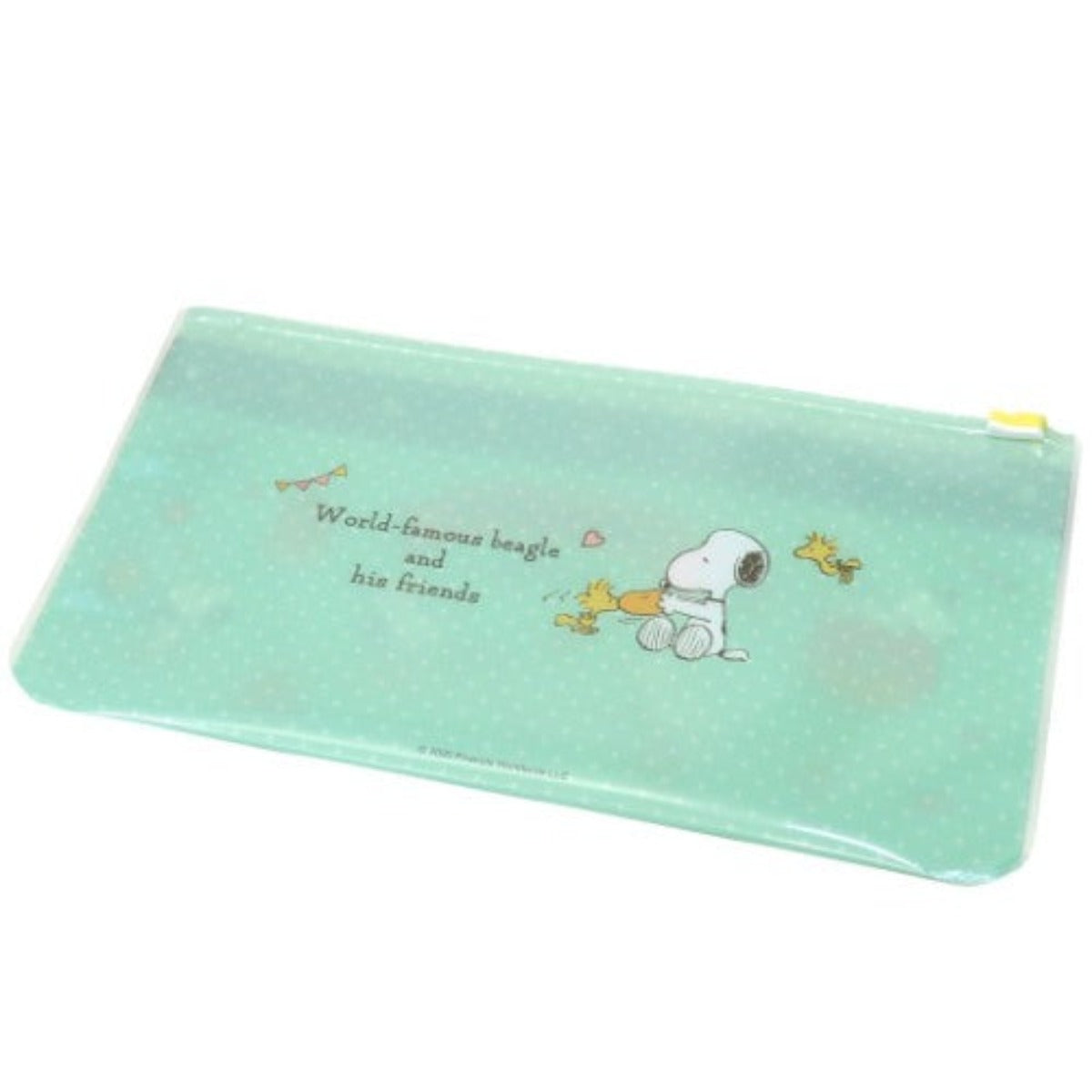 Mask Pouch Flat - Snoopy Cake Green