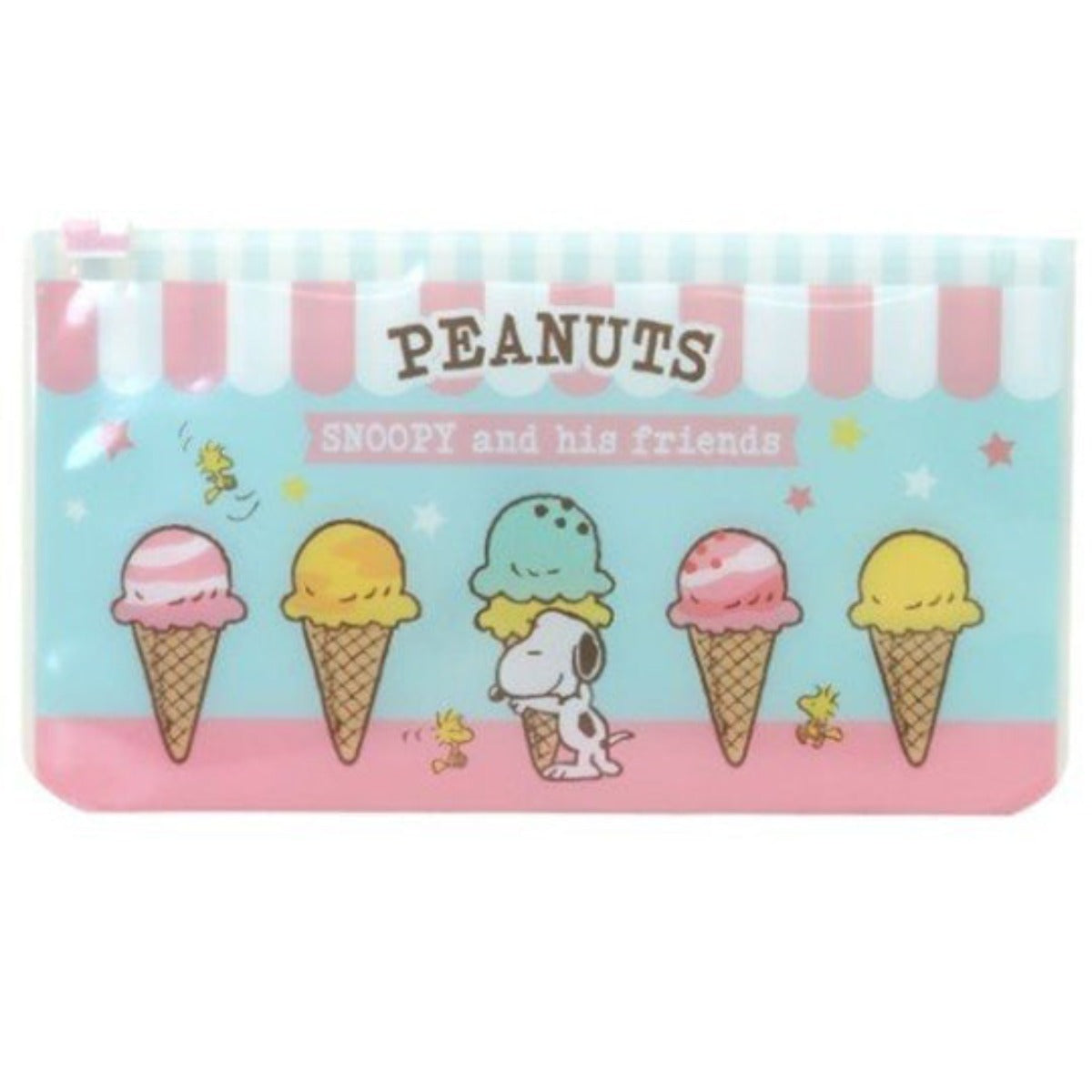 Mask Pouch Flat - Snoopy Ice-cream