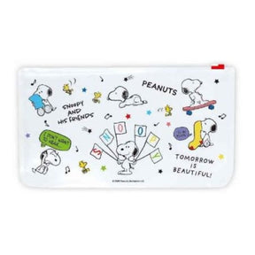Snoopy Mask Pouch Flat Music White