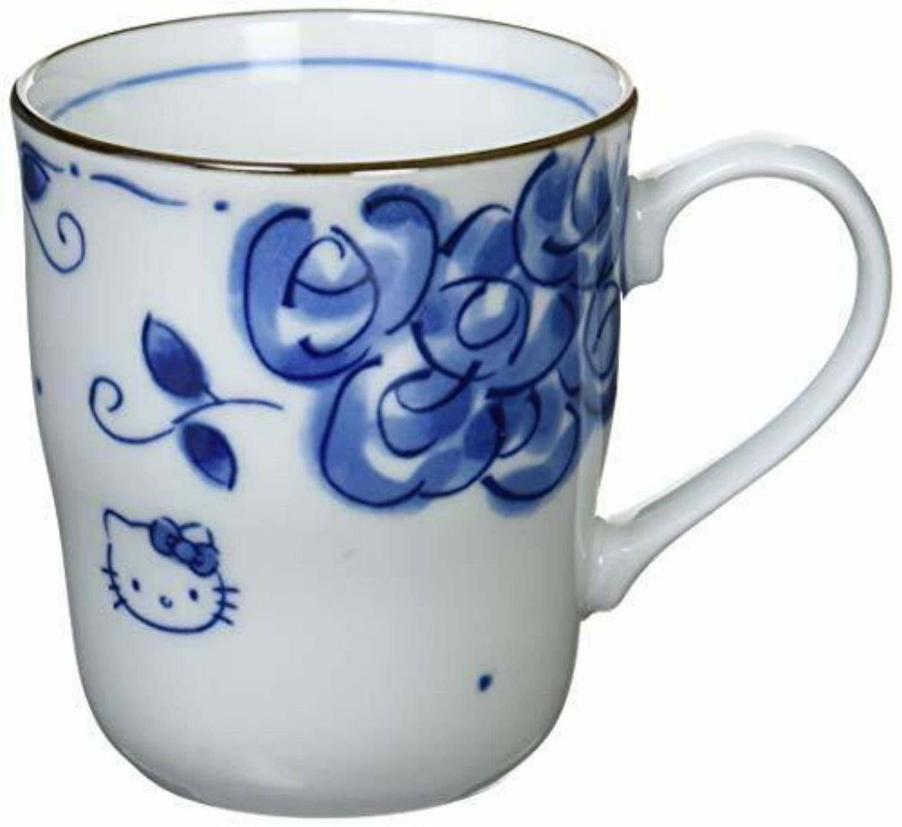 Mug Pair Hello Kitty Set Blue Rose