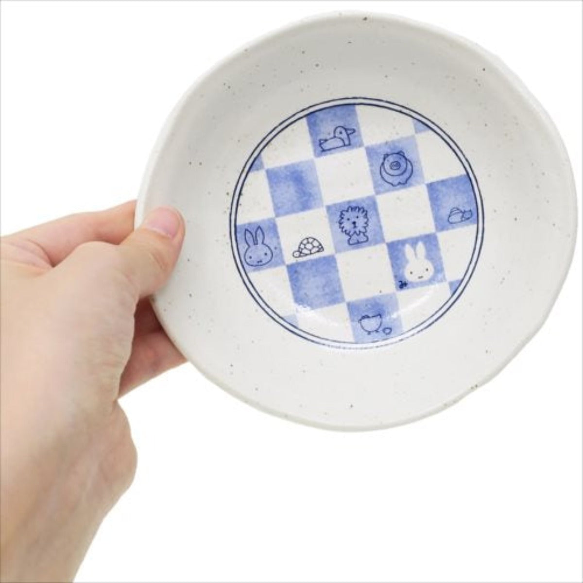 Miffy Plate Checker Blue 13.5cm