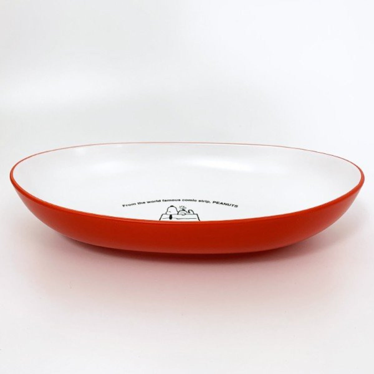 Plate Japan Oval Snoopy Red