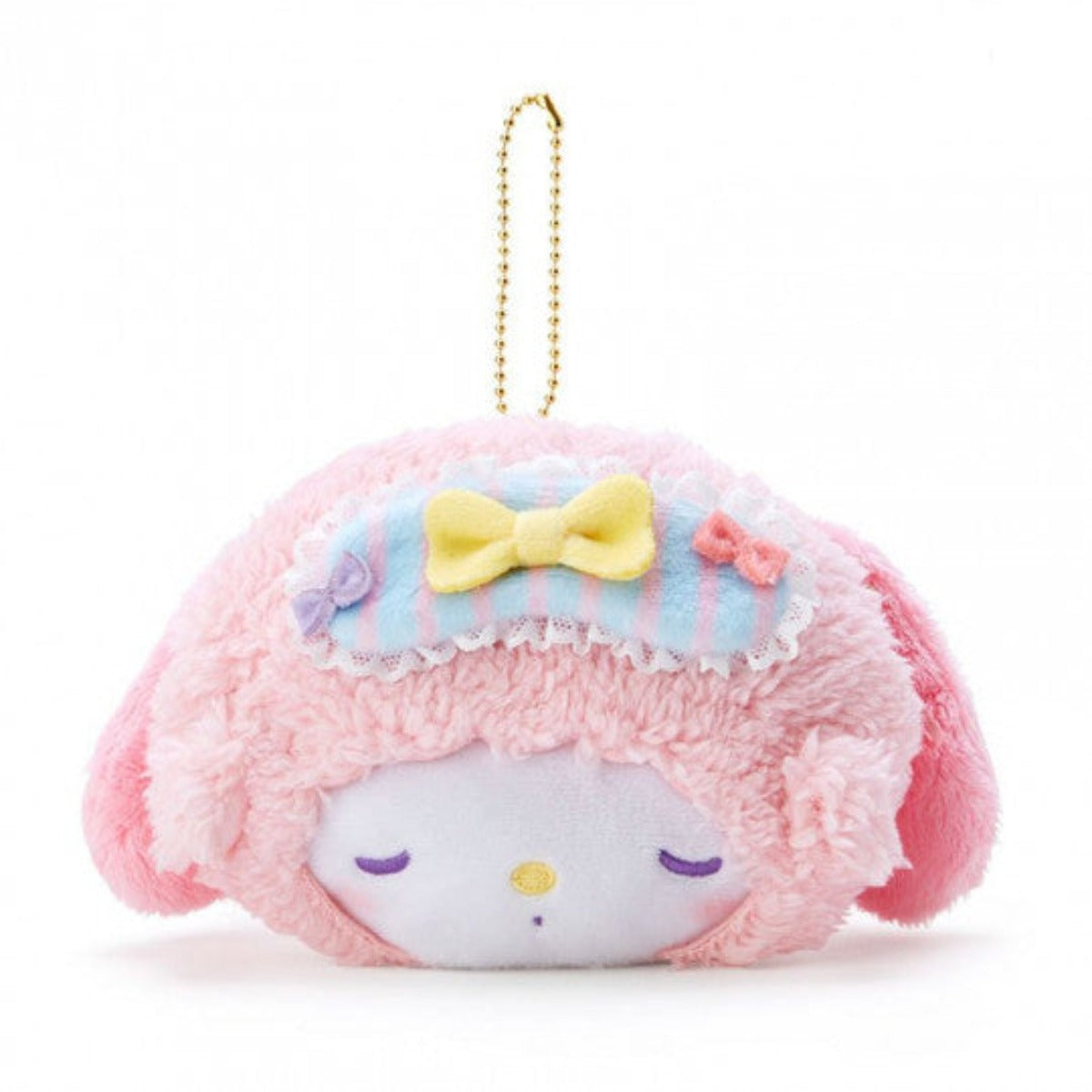 My Melody Pouch Plush Head Pink