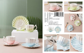 Tea Cup Set - Shell with Pearl