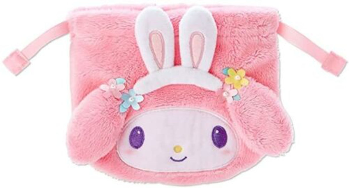 String Bag - Sanrio My Melody Plush Head Pink