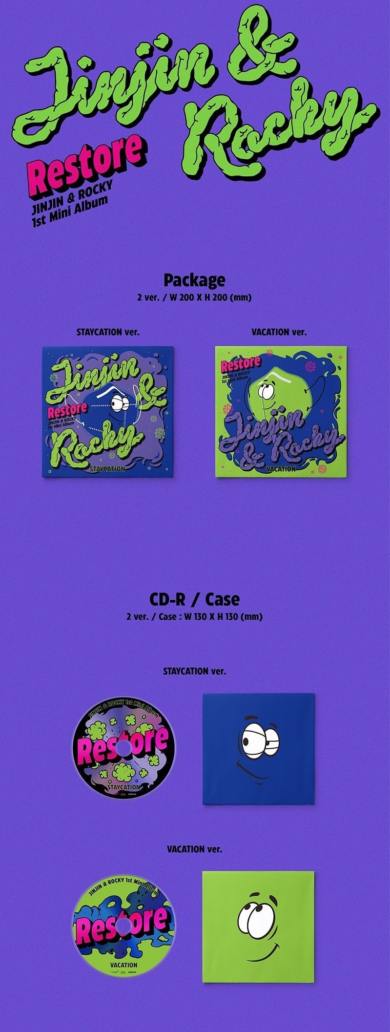 Astro : Jinjin & Rocky Mini Album Vol. 1 - Restore (Random Version)