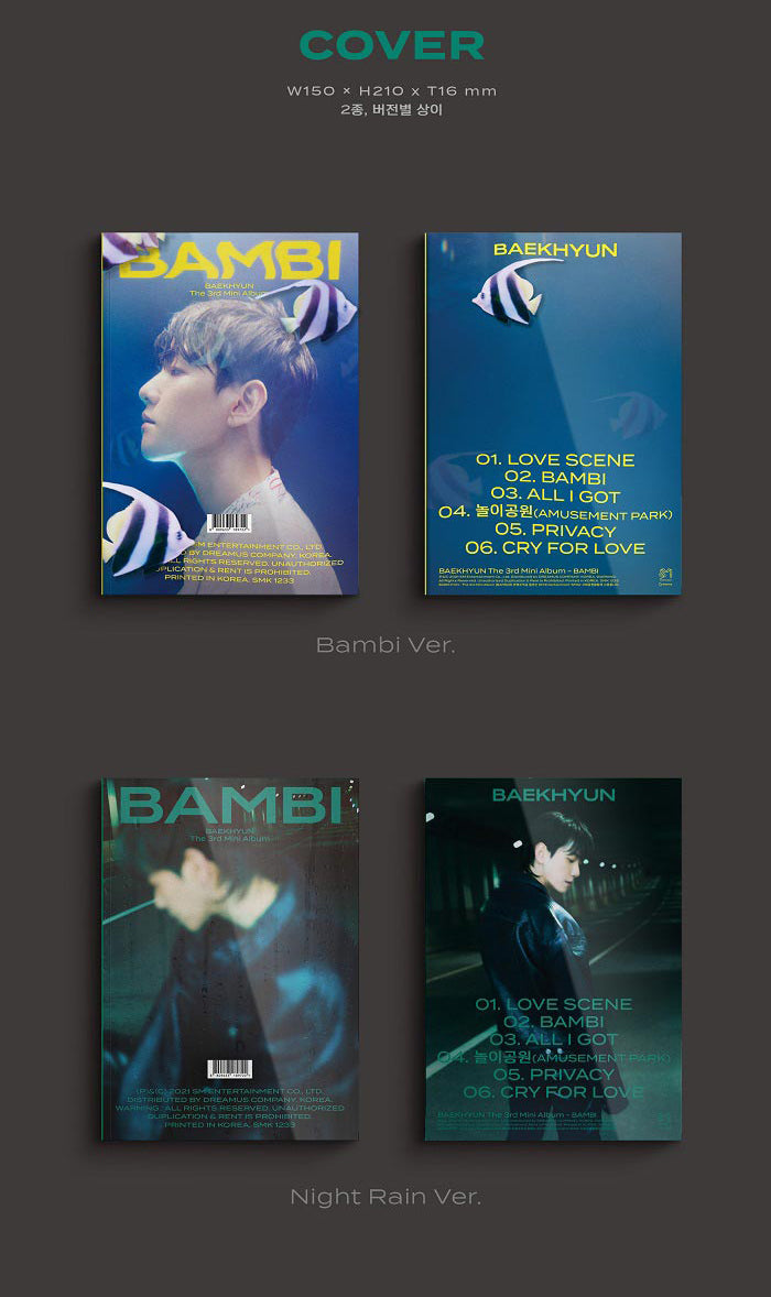 EXO: Baek Hyun Mini Album Vol. 3 - Bambi (Photobook Version) (Random Version)
