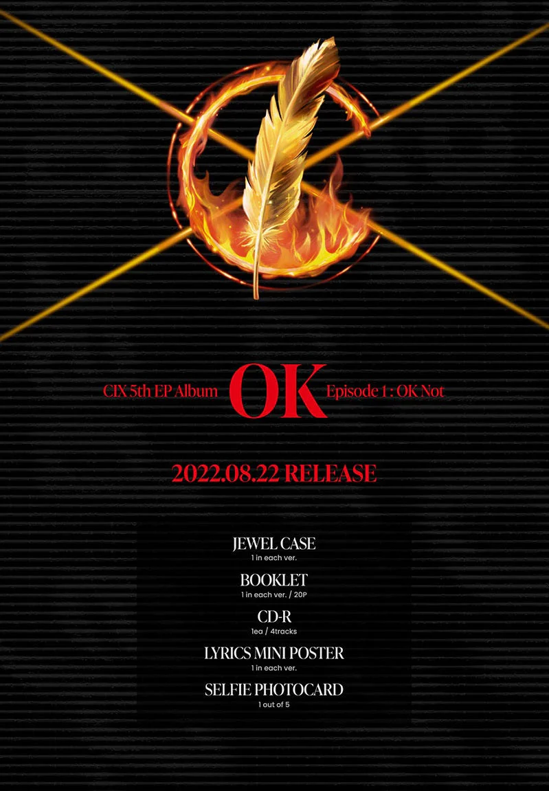 CIX Mini Album Vol. 5 - OK Episode 1 : OK Not (Jewel Version) (Random Cover)