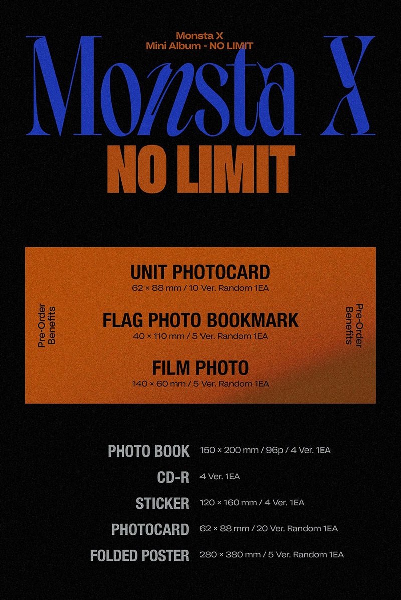 Monsta X Mini Album Vol. 10 - NO LIMIT (Random Version)