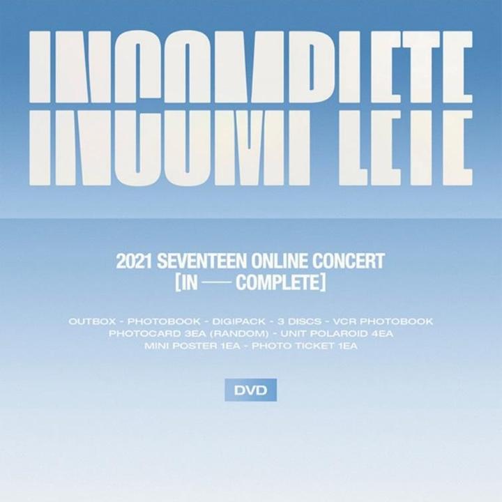 Seventeen 2021 Online Concert IN-COMPLETE (DVD) (Korea Version)