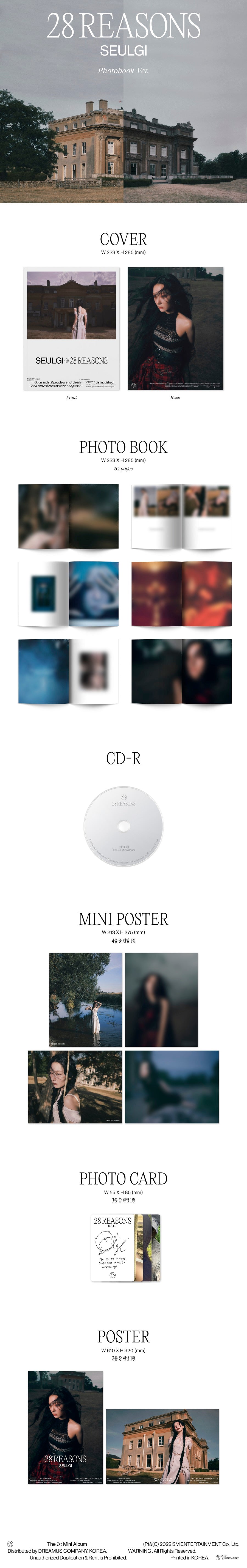 SEULGI 1st Mini Album - 28 Reasons