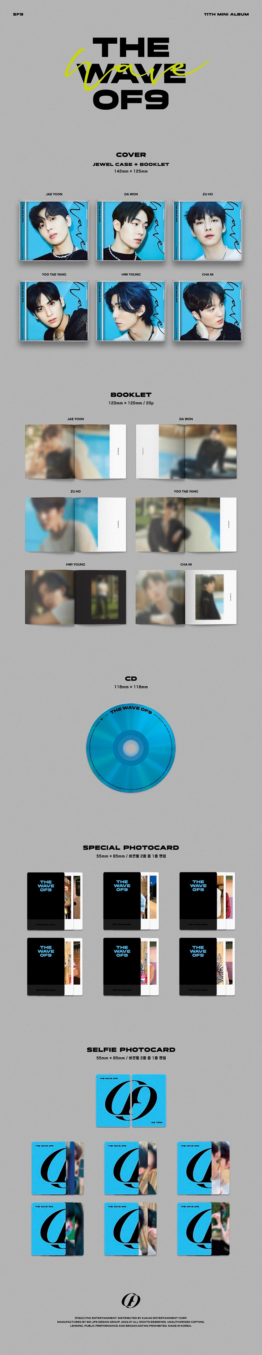 SF9 Mini Album Vol. 11 - THE WAVE OF9 (Jewel Case Version) (Limited Edition) (Random Version)