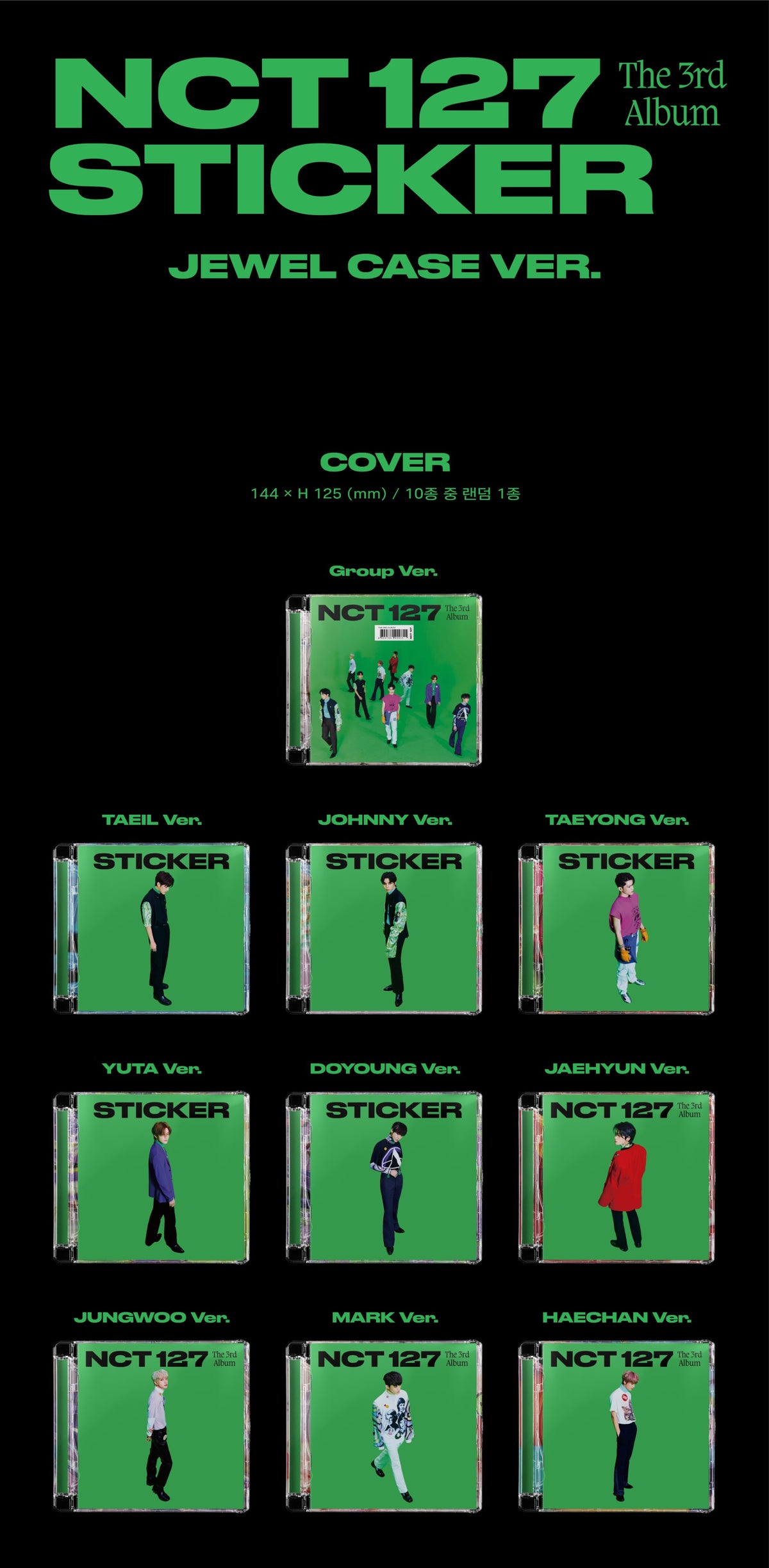NCT 127 Vol. 3 - STICKER (Jewel Case Version)